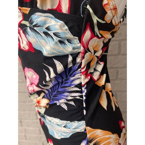 GBM-Sonsie Women Multicolored Floral One-Piece Swimsuit Size 12 - Picture 6 of 9